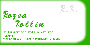 rozsa kollin business card